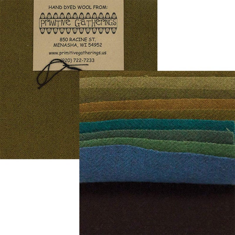 Moda Fabrics Primitive Gatherings Hand Dyed Wool Primitive 2 Charm Pack 10 5-inch Squares Moda Fabrics PRI 6026 - Image 5