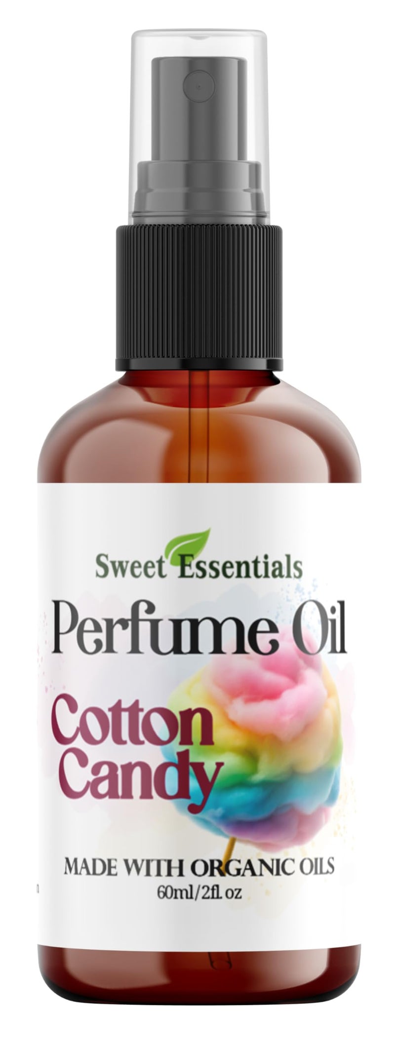 Sweet Essentials Cotton Candy | Fragrance/Perfume Oil | 2oz Made with Organic Oils - Spray on Perfume Oil - Alcohol & Preservative Free - Image 1