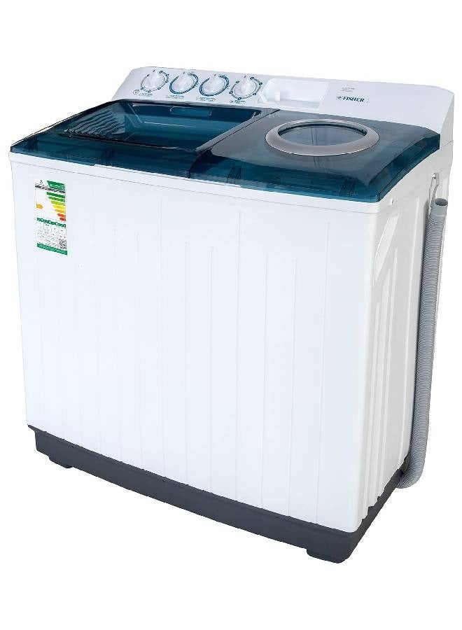 FISHER Twin Tub Washing Machine - Top Load - 7 kg - White - FW-P7000N - Image 2