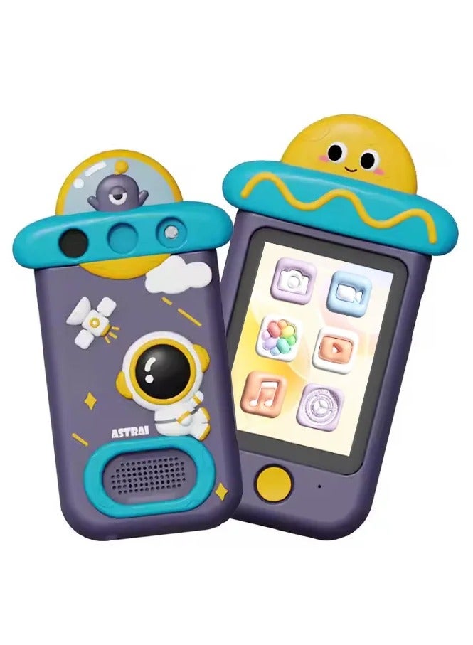 BlueFire Kids Touchscreen Smartphone Toy – 2.8” HD Display, 360° Rotating 48 Mega Pixel Dual Camera, MP3 Player, Built-in Games, 28 Wallpapers, Video Recorder, Lanyard – Perfect Learning Phone for Girls & Boys Ages 2-6 (1000mAh Battery, TF Card Support) - Image 2