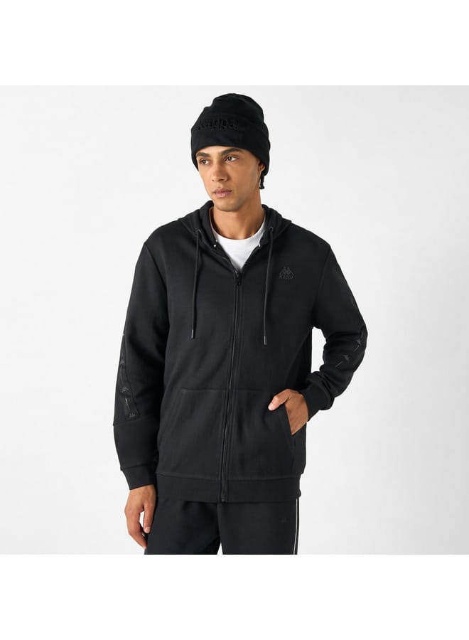 Kappa Kappa Solid Zip Through Hoodie with Long Sleeves and Kangaroo Pocket  - Image 1