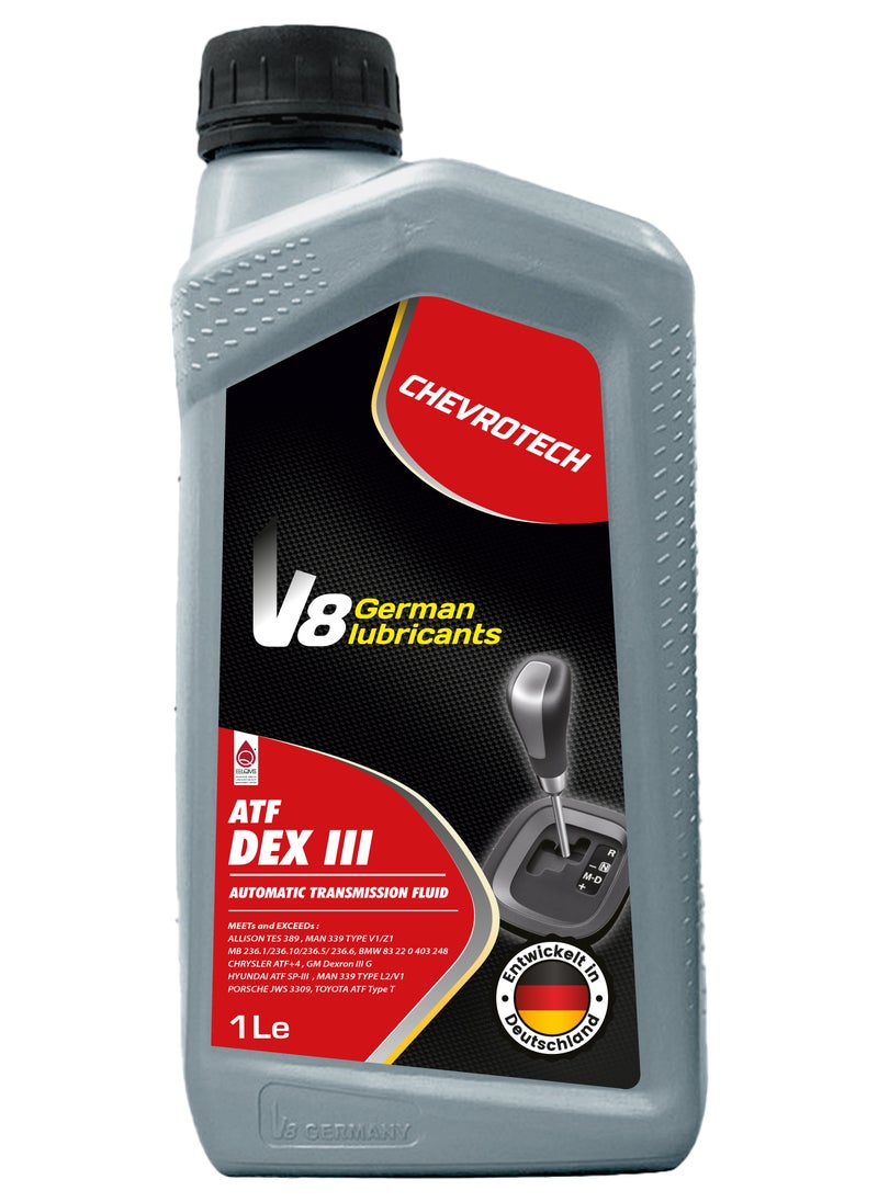 V8 German Lubricants DEX III Premium Automatic Transmission Fluid – Smooth Shifting, Superior Protection, and Enhanced Performance, 1L - pzsku/Z64CB356FFD071A0C224DZ/45/_/1734422585/765b96a3-d988-493f-9bcb-fc5e6d5384ce