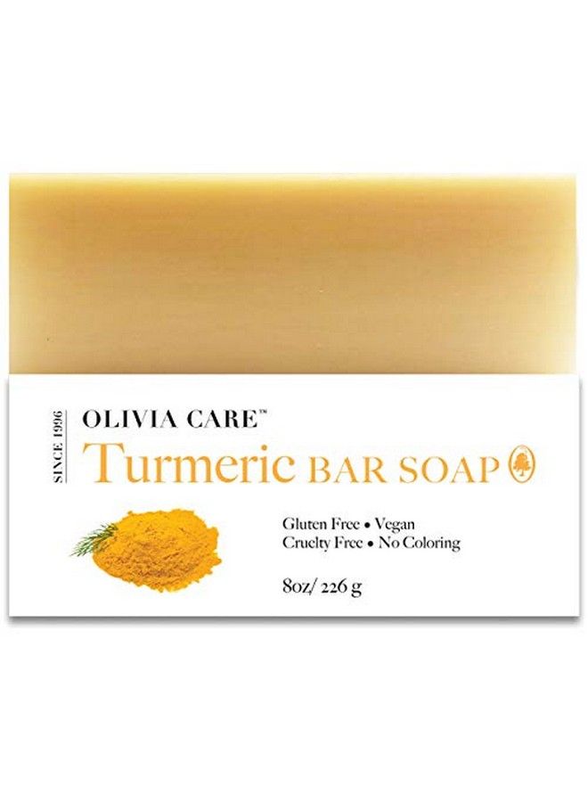 Olivia Care Turmeric Bar Soap By 100% Natural Vegan & Organic For Face & Body Exfoliate Hydrate Moisturize & Deep Clean Triplemilled Infused With Antioxidants & Sustainable Palm Oil 8 Oz - Image 2