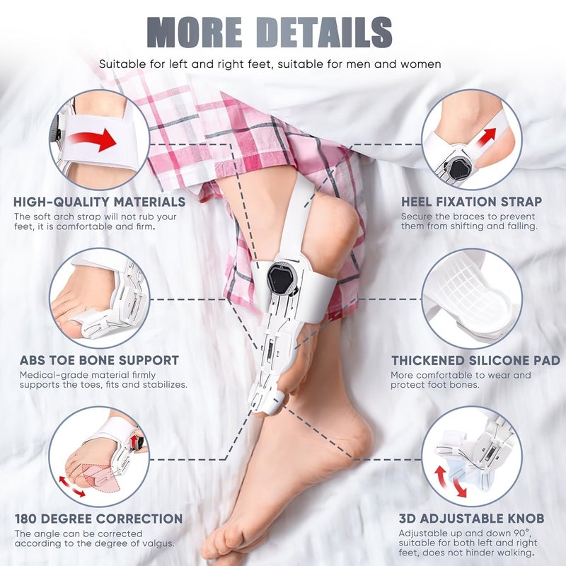 Black Premium Foot Care Gift Kit Toe Separators Hallux Brace - Image 5