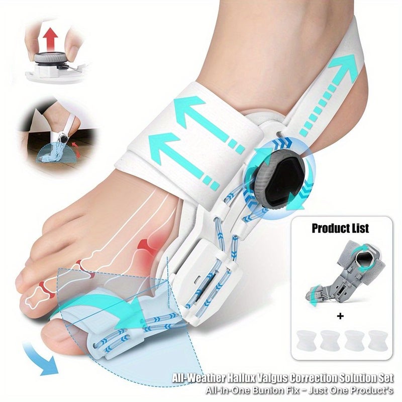Black Premium Foot Care Gift Kit Toe Separators Hallux Brace - Image 1
