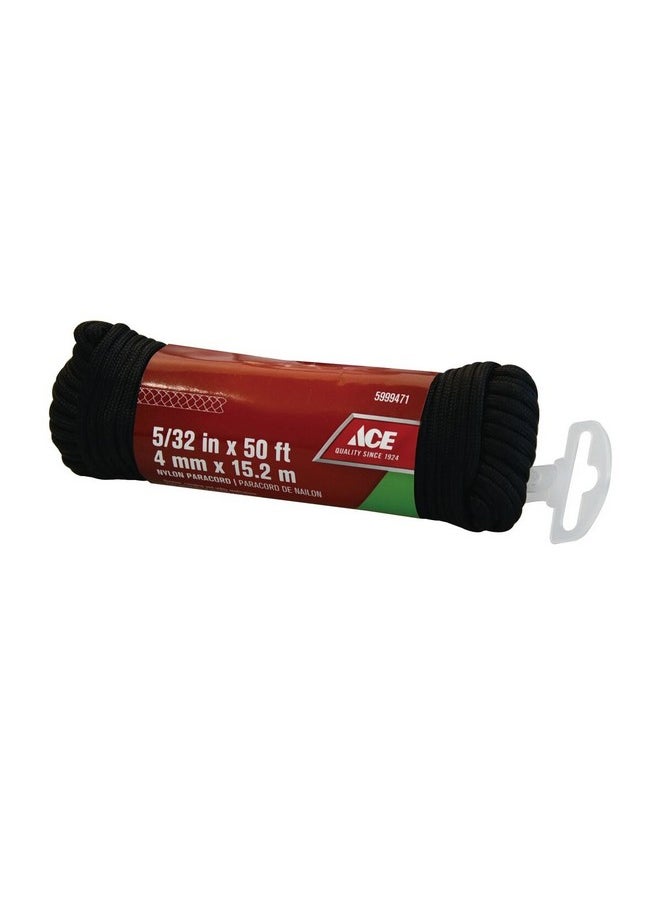 آيس - حبل بارا كورد نايلون عالي القوة منسوج على شكل ماس أسود 0.40 سم × 15.2 متر 5999471 - Image 1