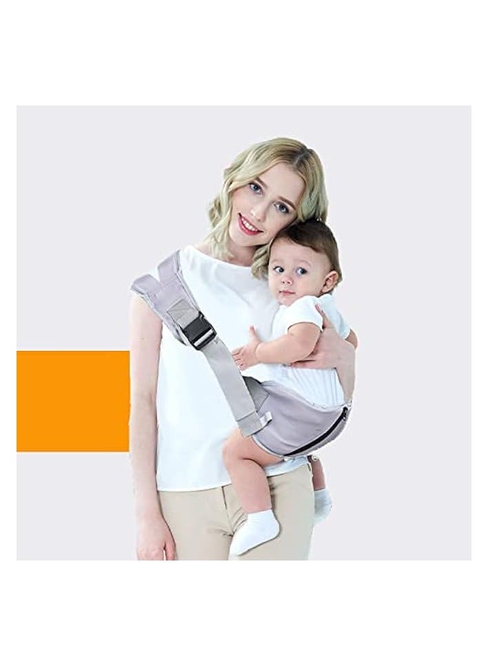 Green Tiger Portable Baby Carrier, Ergonomic Adjustable Widen Separate Padded Shoulder Straps, Soft Breathable Child Slings for Infants and Toddlers up to 55Lbs,5-42 Months (Gray) - Image 1