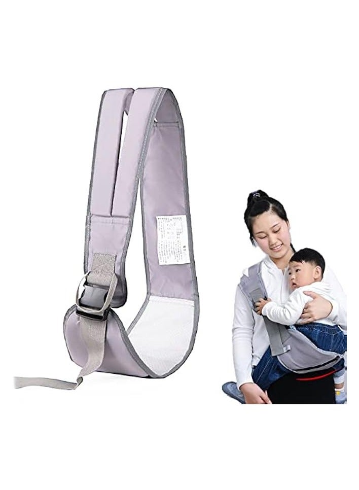 Green Tiger Portable Baby Carrier, Ergonomic Adjustable Widen Separate Padded Shoulder Straps, Soft Breathable Child Slings for Infants and Toddlers up to 55Lbs,5-42 Months (Gray) - Image 2