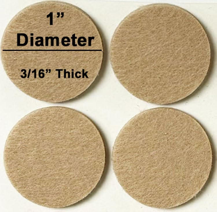 888 Corp 48 Pcs Self Adhesive 1"" Round Felt Furniture Pads (Beige, 1"") - Image 3