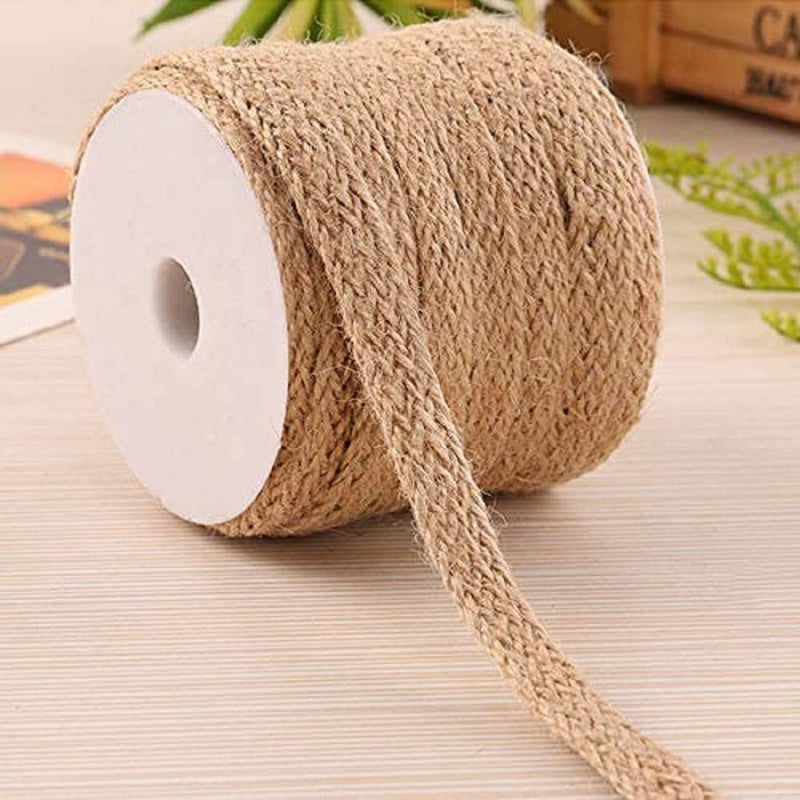 BSPS Natural 20 Meters 13mm Jute Twine Rope Twine Rustic String Cord Rope DIY Burlap String Rope Rope No R157 - Image 1