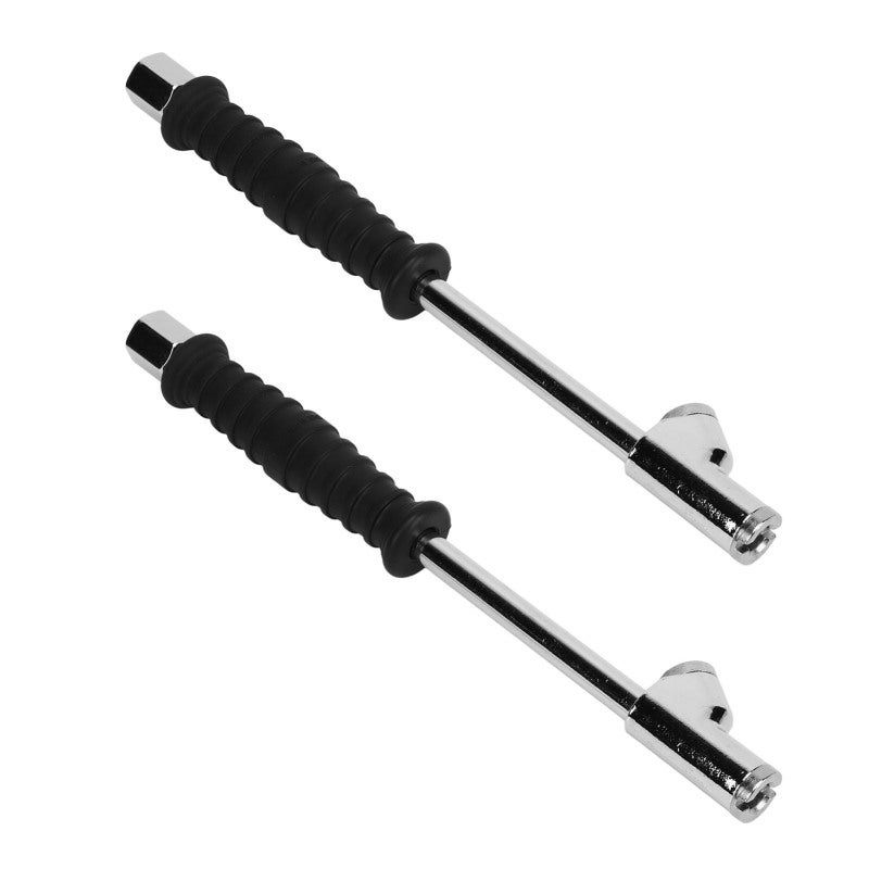Double Head Inflatable Rod 2 Zinc Alloy Head Push Pull Collets Leakproof Closed Tire Chuck - 30° Reverse Collet Dual Head Inflator Tool for Trucks Trailers Motorhomes - Image 5