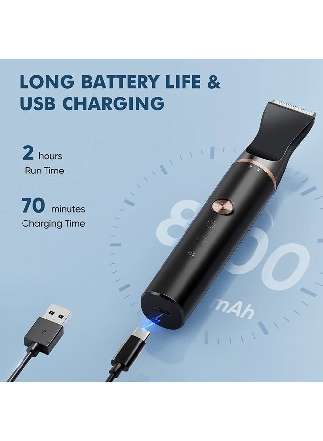 Oneisall 2 Speed Cat Clippers with Double Blades, Rechargeable Cordless Small Cat Paw Trimmer, Low Noise for Trimming Dog's Hair Around Paws, Eyes, Ears, Face, Rump (Black) - Image 5