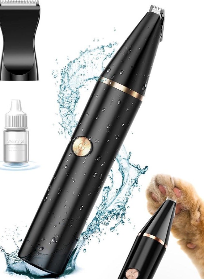 Oneisall 2 Speed Cat Clippers with Double Blades, Rechargeable Cordless Small Cat Paw Trimmer, Low Noise for Trimming Dog's Hair Around Paws, Eyes, Ears, Face, Rump (Black) - Image 1