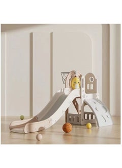FULL JOY DUCK SLIDE&CLIMB BOARD+BALL RING 186X109X100CM COFFEE 28-MYY-12C  - Image 2