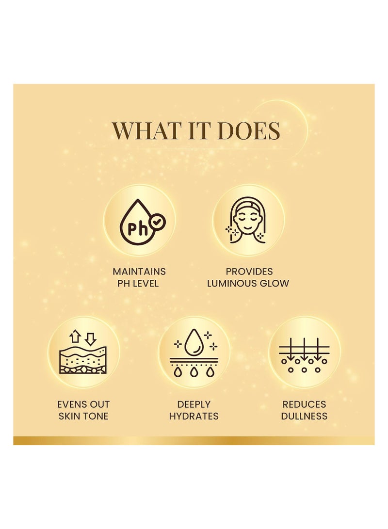 Ozone Illuminous Gold Facial Kit | For All Skin Type | With 6 Easy Step Organic Facial Kit For Natural Golden Glow| For Men & Women | 60 gm (Single Use) - Image 4