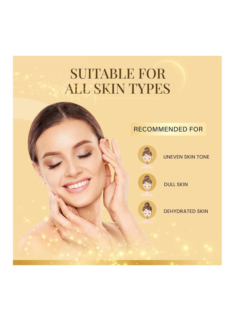 Ozone Illuminous Gold Facial Kit | For All Skin Type | With 6 Easy Step Organic Facial Kit For Natural Golden Glow| For Men & Women | 60 gm (Single Use) - Image 3