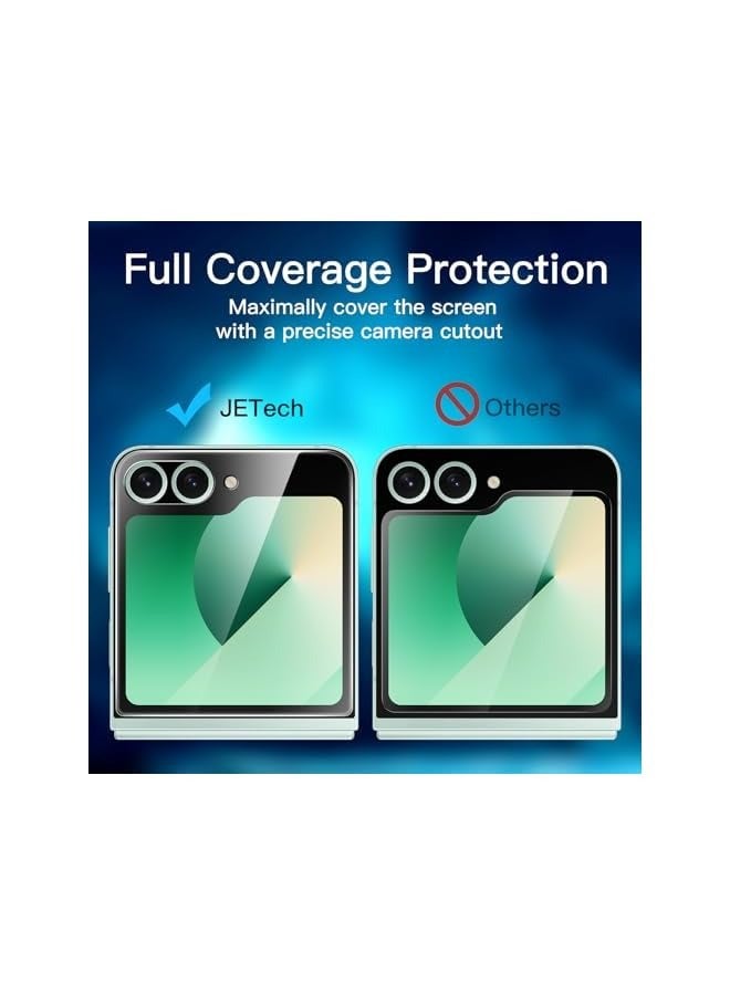 Jetech Front Screen Protector for Samsung Galaxy Z Flip 6, Full Coverage PET Film, Case Friendly, HD Clear, 3-Pack - Image 5