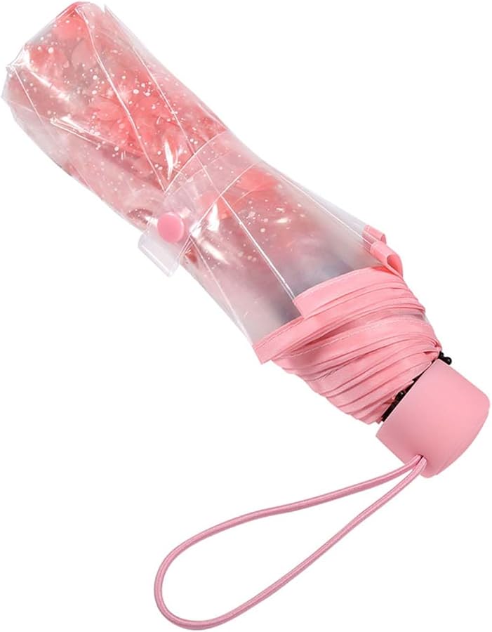 مظلة وردية شفافة قابلة للطي مظلة أميرة عصرية للأطفال - Image 3