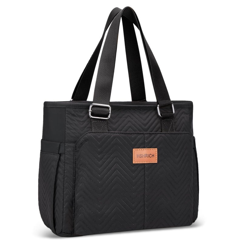 HSHRICH Large Womens Insulated Lunch Bag Black 12L Composite and Aluminum