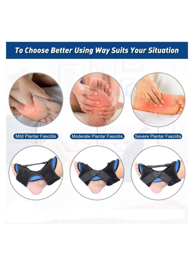 Generic - Plantar Fasciitis Night Splint, Foot Drop Orthotic Brace Adjustable Elastic Dorsal Night Splint - Image 1