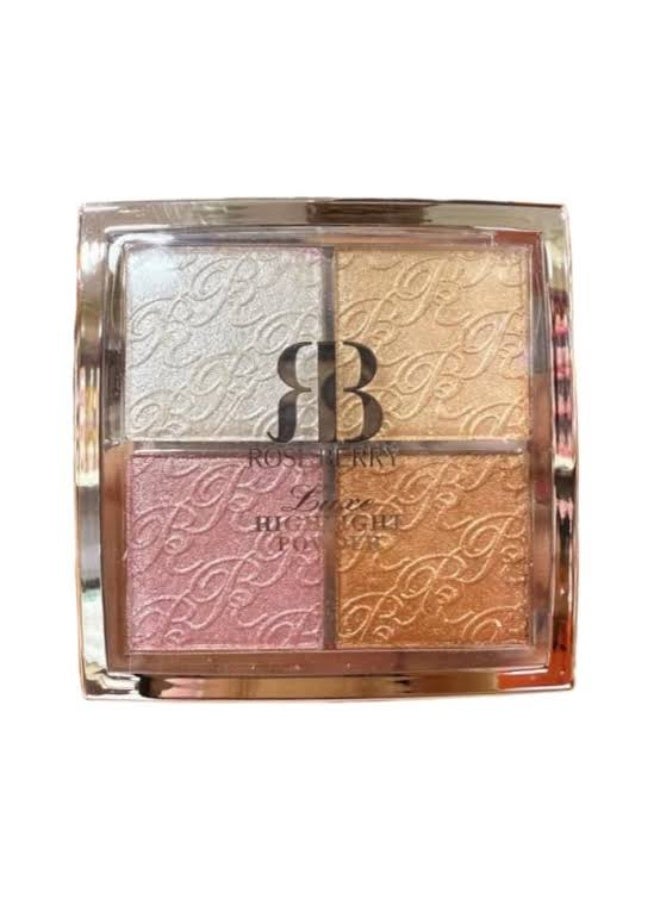 Rose berry Highlighter Powder Multicolour 4 color - Image 1