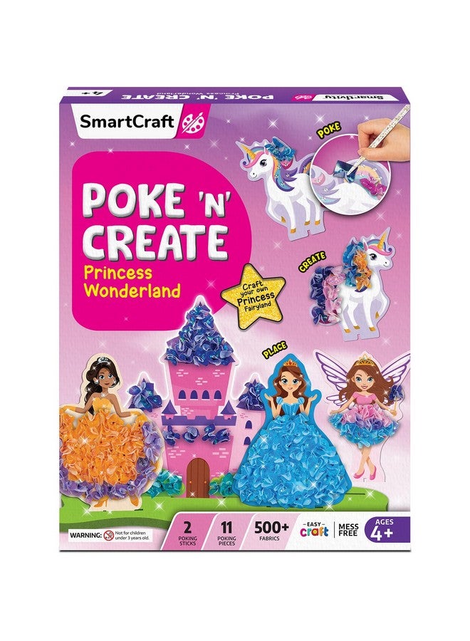 سمارتيفيتي مجموعة أدوات صنع أميرات بلاد العجائب من SmartCraft Poke 'n' Create للأطفال من سن 4 إلى 10 سنوات، هدية عيد ميلاد إبداعية للبنات والأولاد من سن 4-5-6-7-8-9-10 سنوات، مجموعة أنشطة فنية وحرفية يمكنك صنعها بنفسك - Image 1