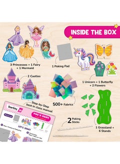Smartivity SmartCraft Poke ‘n’ Create Princess Wonderland DIY Kit for Kids 4 to 10 Years, Creative Birthday Gift for Girls & Boys Age 4-5-6-7-8-9-10, DIY Art & Craft Activity Kit  - Image 2