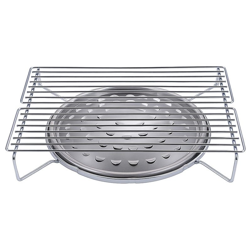 إسكدنيا شواية سنيفاد المحمولة من الفولاذ المقاوم للصدأ، رف الشواء متعدد الأغراض، موقد غاز وشواية سطح الموقد للتخييم، الطهي في الهواء الطلق، النزهات، الخبز، الشواء والكباب، تصميم متين وسهل التنظيف ومضغوط - Image 1