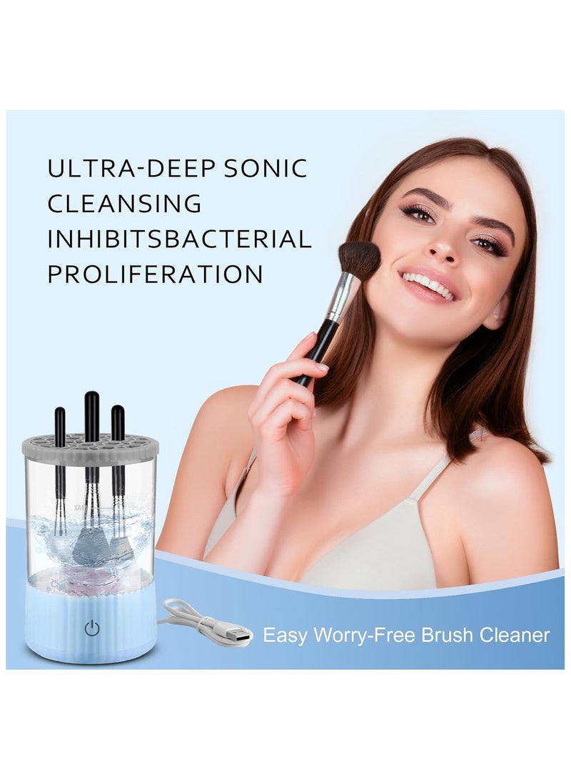 Hihonor Electric Makeup Brush Cleaner Machine - Automatic Makeup Brush & Sponge Cleaner, Rapid Cleaning and Drying for All Types | Travel-Friendly & Multi-Functional Beauty Tool  - Image 2