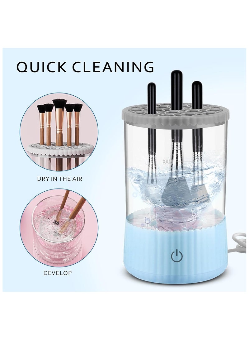 Hihonor Electric Makeup Brush Cleaner Machine - Automatic Makeup Brush & Sponge Cleaner, Rapid Cleaning and Drying for All Types | Travel-Friendly & Multi-Functional Beauty Tool  - Image 4