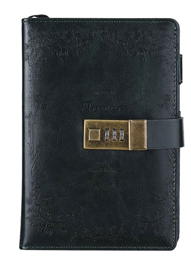NIBEMINENT Password Lock Notebook Dark Green