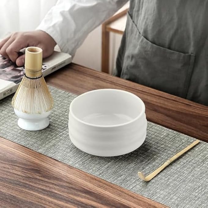  دﻮﺟ مجموعة ماتشا، طقم ماتشا، خفاقة ماتشا، مغرفة من الخيزران ووعاء ماتشا، 7 قطع، طقم شاي ماتشا، طقم ماتشا احتفالي، طقم ماتشا لمسحوق ماتشا بدرجة احتفالية، أفضل هدية عيد ميلاد - Image 5