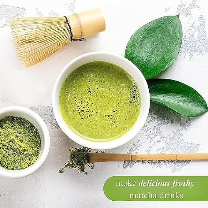 دﻮﺟ مجموعة ماتشا، طقم ماتشا، خفاقة ماتشا، مغرفة من الخيزران ووعاء ماتشا، 7 قطع، طقم شاي ماتشا، طقم ماتشا احتفالي، طقم ماتشا لمسحوق ماتشا بدرجة احتفالية، أفضل هدية عيد ميلاد - Image 2