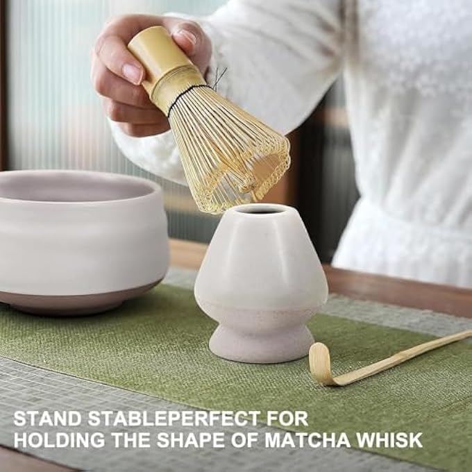  دﻮﺟ مجموعة ماتشا، طقم ماتشا، خفاقة ماتشا، مغرفة من الخيزران ووعاء ماتشا، 7 قطع، طقم شاي ماتشا، طقم ماتشا احتفالي، طقم ماتشا لمسحوق ماتشا بدرجة احتفالية، أفضل هدية عيد ميلاد - Image 3