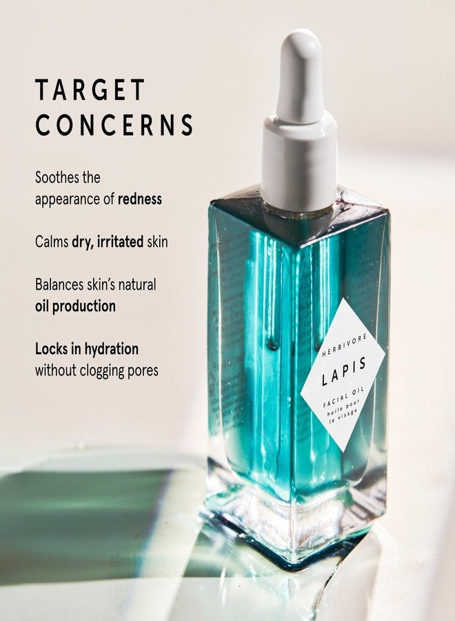 HERBIVORE Lapis Balancing Facial Oil with Blue Tansy + Squalane, Safe for Acne-Prone Skin | Helps Soothe Redness + Balance Oil Production, Lightweight, Non-Comedogenic, Plant-Based, 30 mL / 1 oz - Image 3