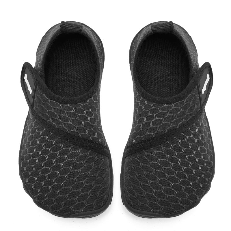 Racqua Toddler Baby Water Shoes Girls Boys Beach Quick Dry Outdoor Sports Water Shoes Non-Slip Breathable Swim Pool Lightweight Aqua Shoes Black Toddler 9 - Image 5