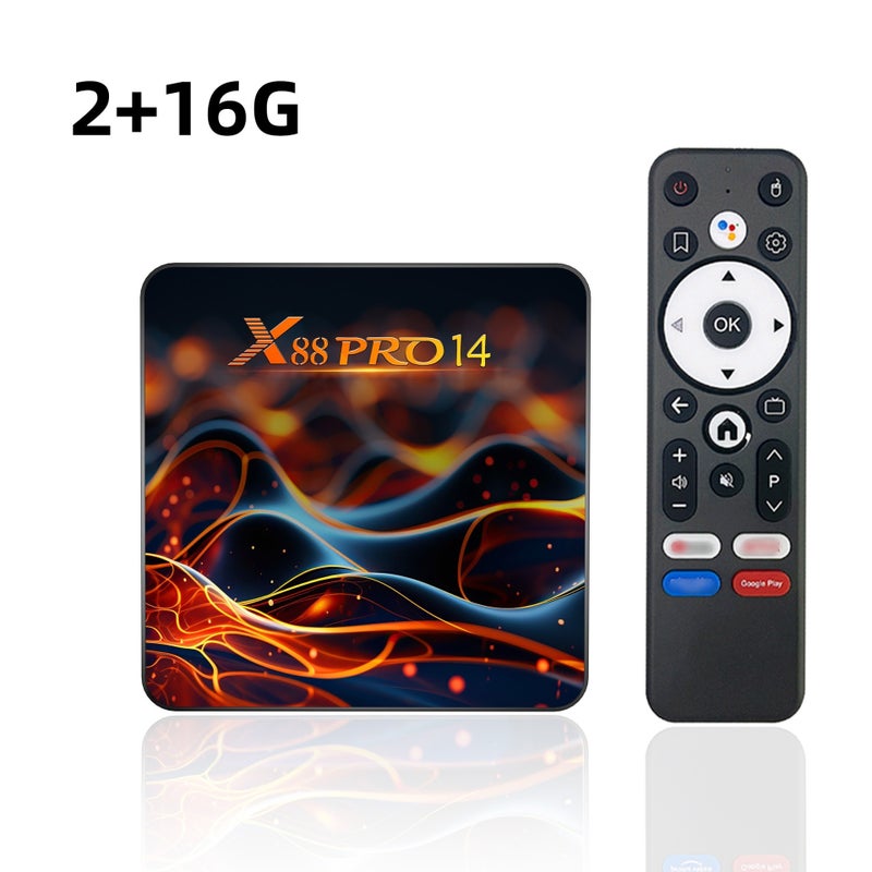 عبر الحدود X88 PRO 14 جهاز استقبال تلفزيوني واي فاي 6 أندرويد 14 مشغل شبكي 4K عالي الدقة صندوق تلفزيون بالجملة