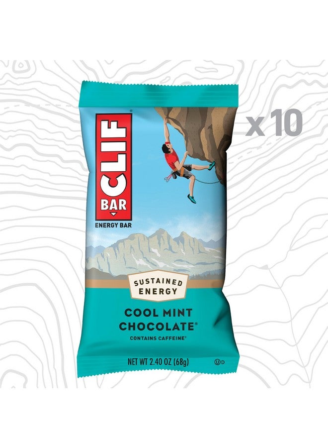 Clif Bar CLIF BAR - Cool Mint Chocolate with Caffeine - Made with Organic Oats - 10g Protein - Non-GMO - Plant Based - Energy Bars - 2.4 oz. (10 Pack)  - Image 2