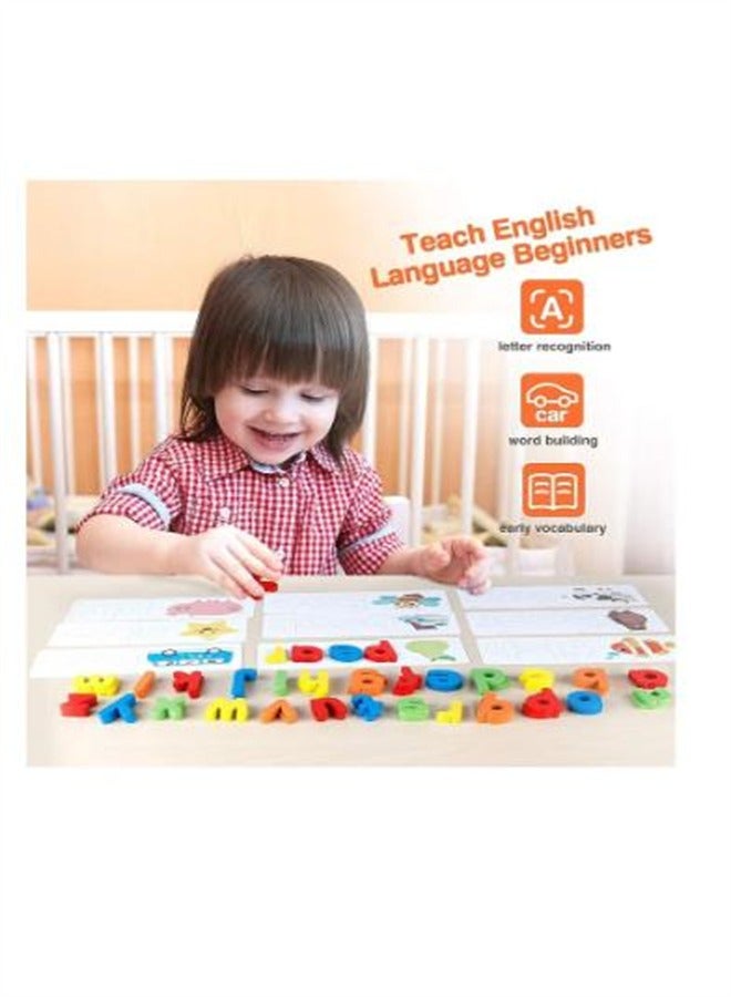 See & Spell Matching Letter Toy Learning Educational Toys Preschool Learning Activities Shape Color Recognition Game Word Builders for Kids - Image 5
