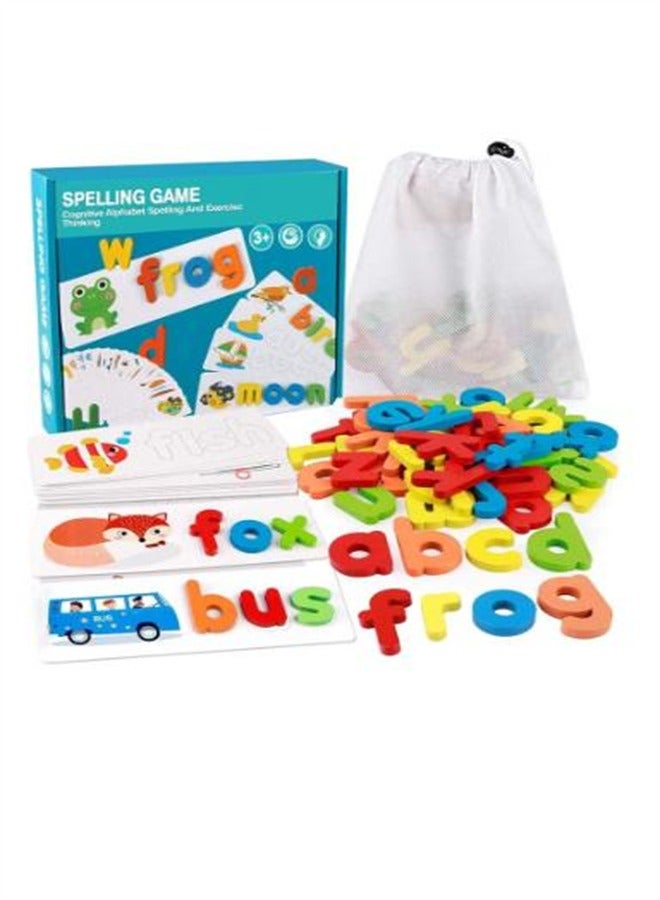 See & Spell Matching Letter Toy Learning Educational Toys Preschool Learning Activities Shape Color Recognition Game Word Builders for Kids - Image 1