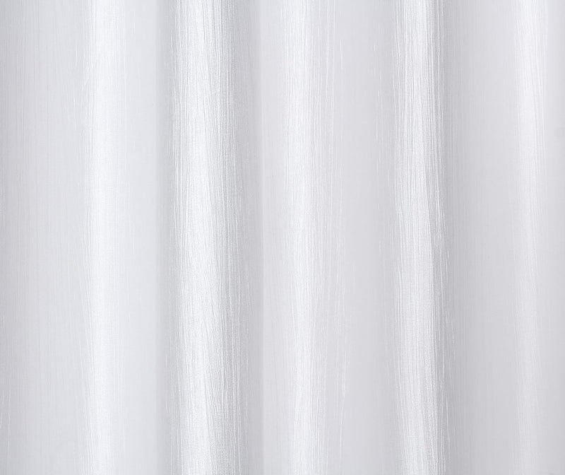 Decoholic Decoholic Faux Texture Pro Solid Durable Heavy Polyester Fabric Insulated Grommet CurtainsDrapes for BedroomLiving Room Door 7 feet 2 Panels White - Image 4