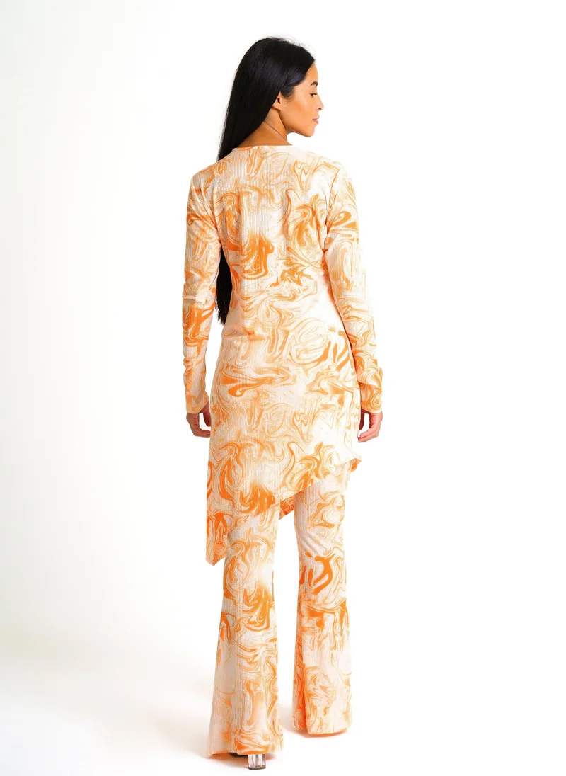JANARA JONES  Orange Tie Dye Synthetic Lilly Dress for Women | Best Price UAE
