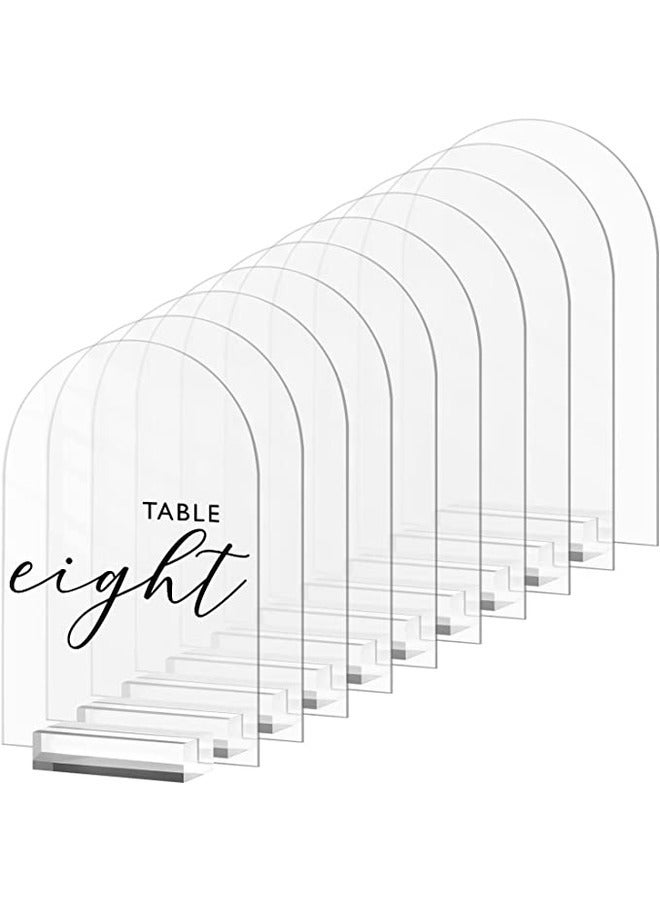 SMARTPOINTS Clear 5x7 Inch Acrylic Arch Sign with Stand 10 Pack Blank Arched Sheets DIY Wedding Table Number Menu Bar List Signs for Home Use Everyday Display - Image 1