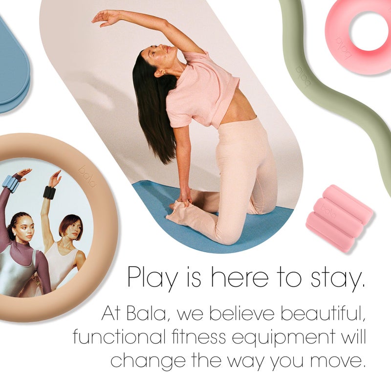 Bala Play Mat Towel, Blush - Non-Slip Absorbent Gym Towels Designed for Sweat, Hot Yoga, Pilates & Core Training Workouts - Fitness & Exercise Gear Essentials for Working Out - Men & Women - Image 5