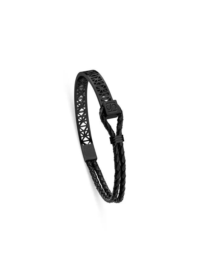 Saint Honore Paris Champ De Mars Braided Leather Bracelet for Men