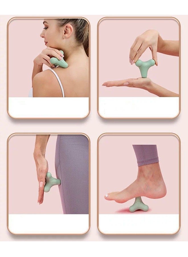 Loquat Massage Fitness Hand Massage Tool, Massager Muscle Massaging Massagers for Neck and Back, Pink - Image 2