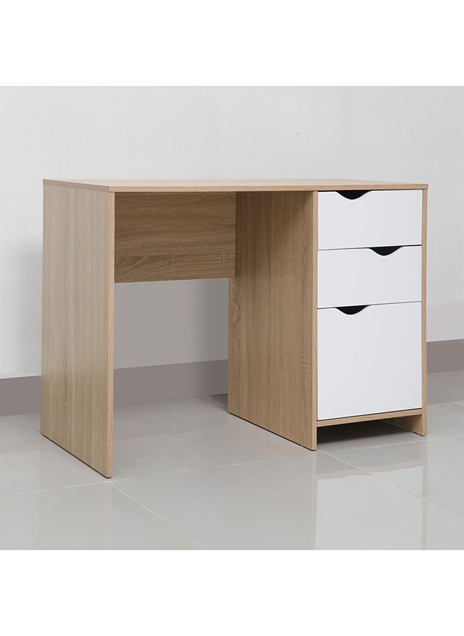 DANUBE HOME Spence Study Desk With 2 Drawer Computer Table Office Desk Workstation Modern PC Laptop Gaming Table Wooden Study Table For Home Office White  - Image 3