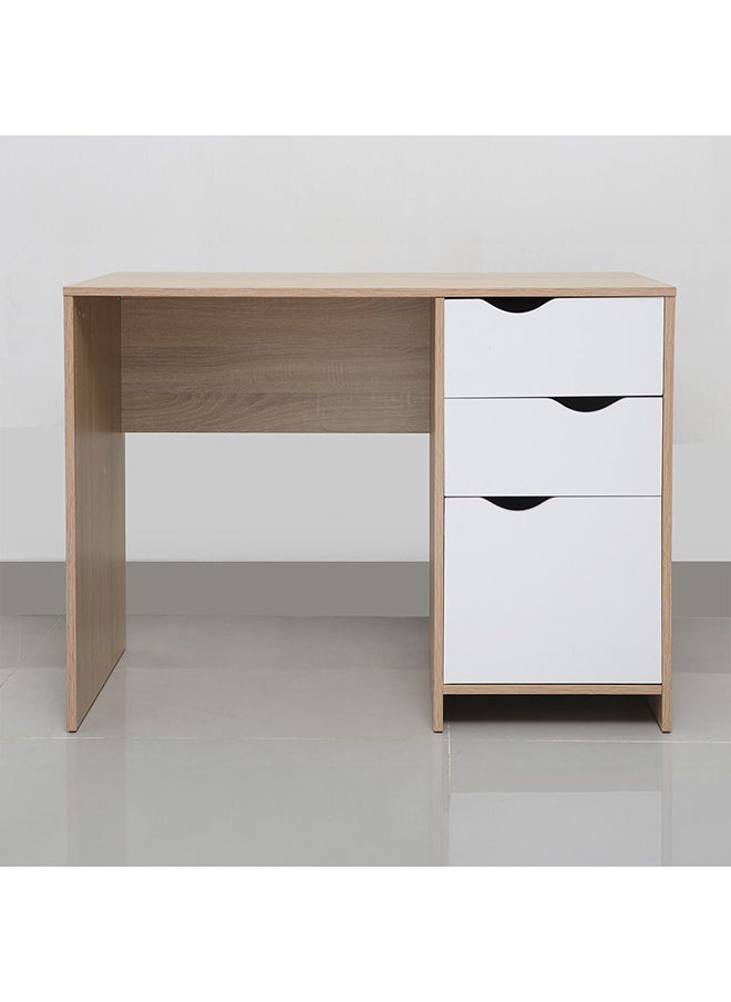 DANUBE HOME Spence Study Desk With 2 Drawer Computer Table Office Desk Workstation Modern PC Laptop Gaming Table Wooden Study Table For Home Office White  - Image 4