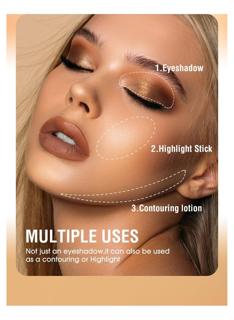 LANGMANNI Waterproof Long-Lasting Eyeshadow Stick with Shimmer and Matte Finish(#13) - Image 4