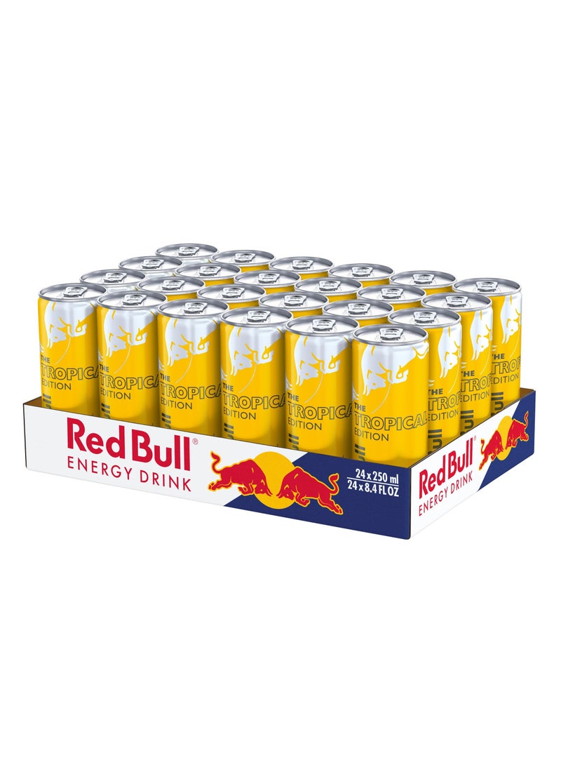 Red Bull Energy Drink, Tropical 24 x 250ml - Image 1
